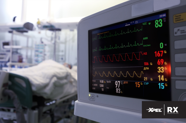 Équipement de diagnostic médical Protéger certains des écrans et surfaces les plus importants avec RXTM n'a jamais été aussi simple.